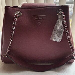 Guess Deep Burgundy Shoulder Bag